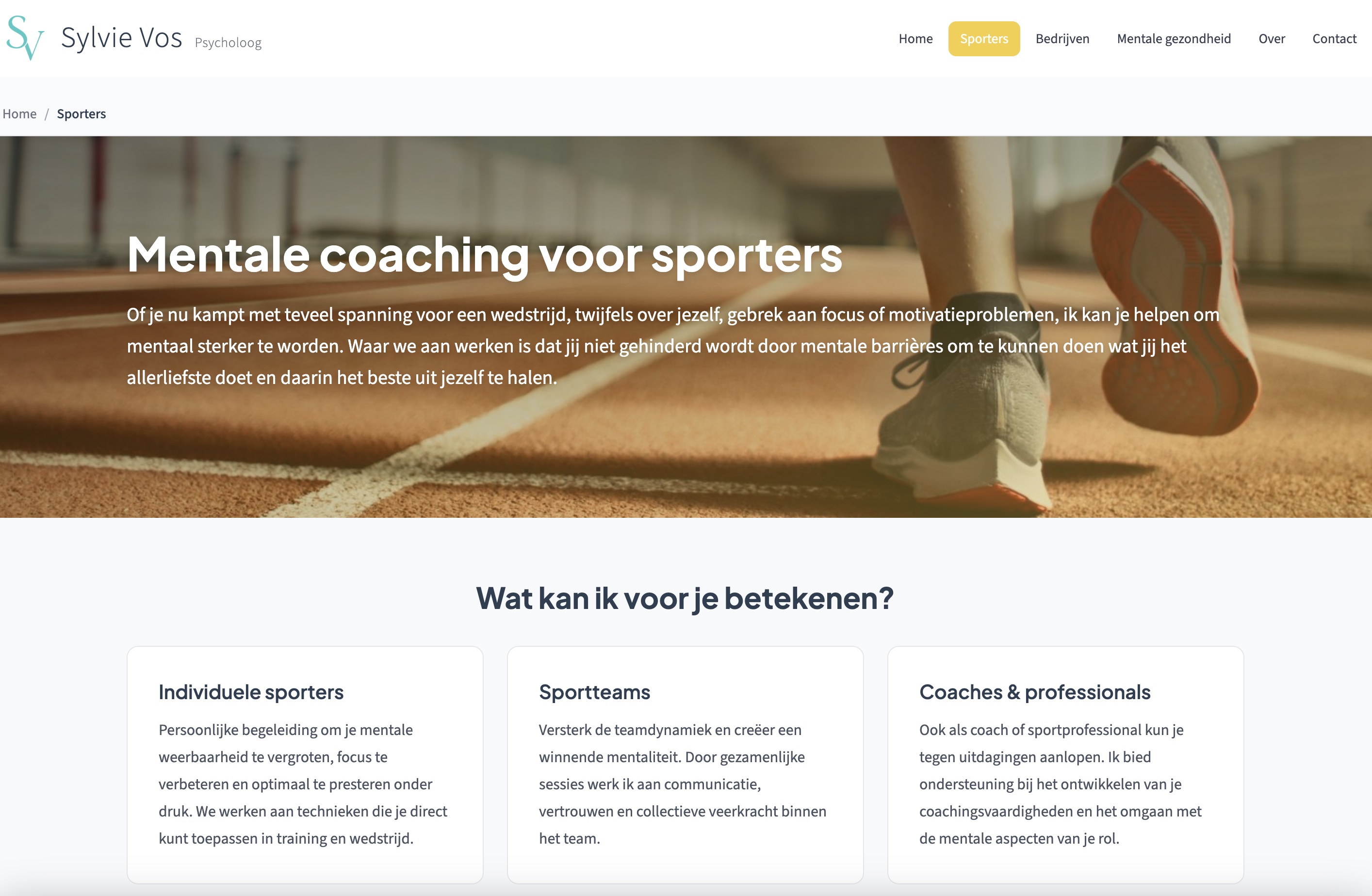 Sylvie Vos Psycholoog website